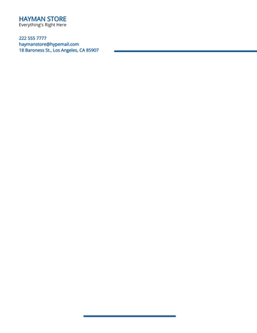 Free General Store Letterhead Template to Edit Online