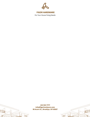Free Hardware Store Letterhead Template to Edit Online