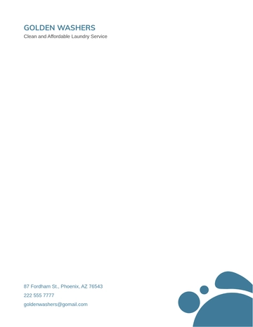 Free Laundry & Dry Cleaners Letterhead Template to Edit Online