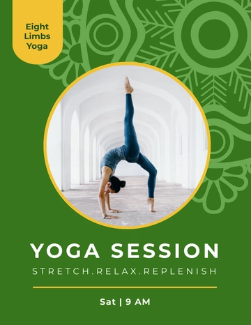 Free Yoga Classes Promotion Flyer Template to Edit Online