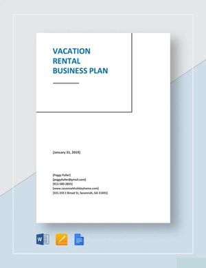 Vacation Rental Business Plan Template