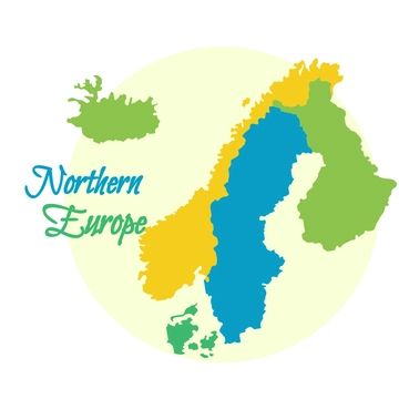 Free Northern Europe Map Clipart Template to Edit Online