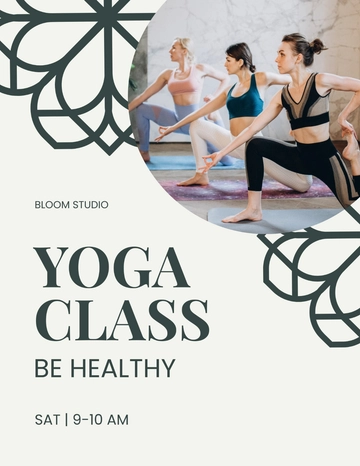 Free Yoga Classes Offer Flyer Template to Edit Online