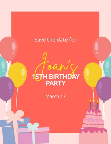 Free Save The Date Party Flyer Template to Edit Online