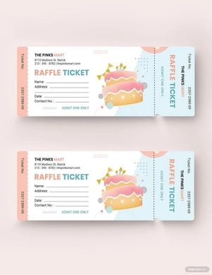 Birthday Raffle Ticket Template