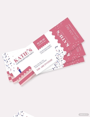 Birthday Surprise Ticket Template