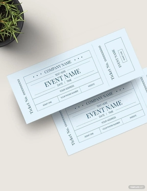 Blank Admission Ticket Template