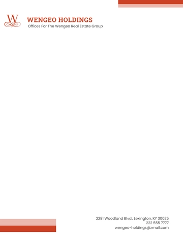 Free Real Estate Office Letterhead Template to Edit Online
