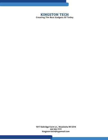 Free Company Letterhead Layout Template to Edit Online