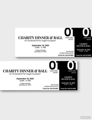 Blank Dinner Ticket Template