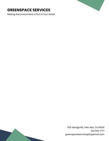 Free Green landscape Letterhead Template to Edit Online