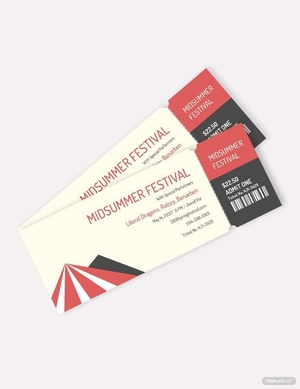 Blank Festival Ticket Template