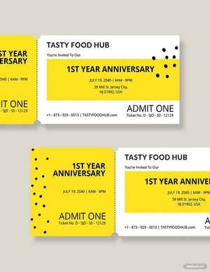 Blank Food Ticket Template
