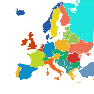 Free Colorful Europe Map Clipart Template to Edit Online