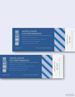 Fest Event Ticket Template