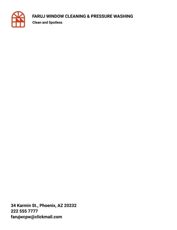 Free Window Cleaning & Pressure Washing Letterhead Template to Edit Online