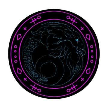 Free Neon Capricorn Clipart Template to Edit Online