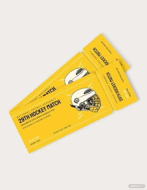 Hockey Ticket Template