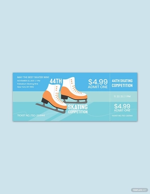 Ice Skating Ticket Template
