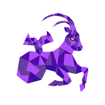 Free Geometric Capricorn Clipart Template to Edit Online
