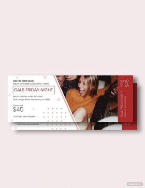 Ladies Night Event Ticket Template