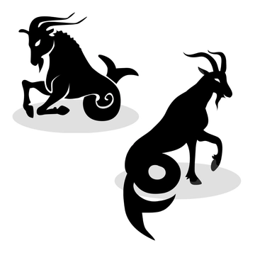 Free Black Capricorn Clipart Template to Edit Online