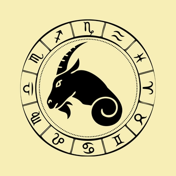Free Circle Capricorn Clipart Template to Edit Online