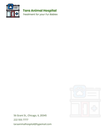 Free Sample Animal Hospital Letterhead Template to Edit Online