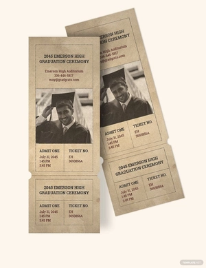 Vintage Graduation Ticket Template
