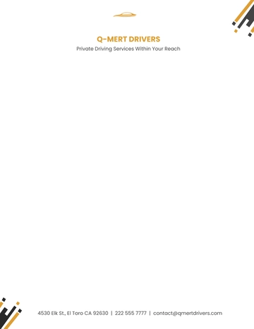 Free Private Service Letterhead Template to Edit Online