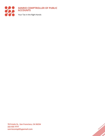 Free Comptroller Of Public Accounts Letterhead Template to Edit Online