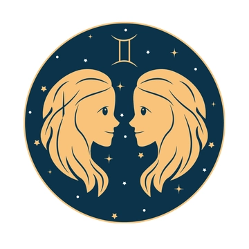 Free Gemini Twins Zodiac Sign Clipart Template to Edit Online