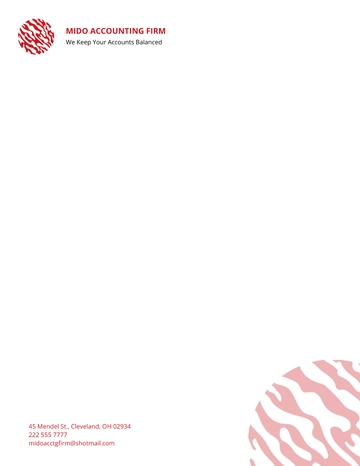 Free CPA Accounting Firm Letterhead Template to Edit Online
