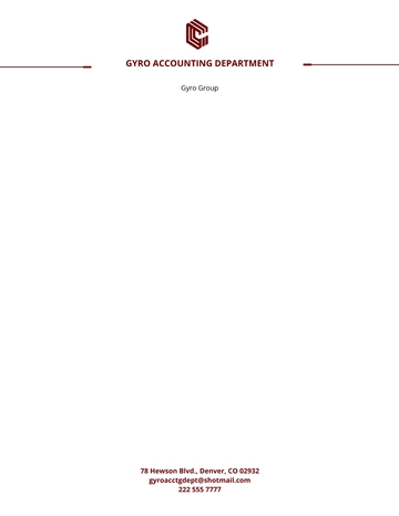 Free Accounting Department Letterhead Template to Edit Online