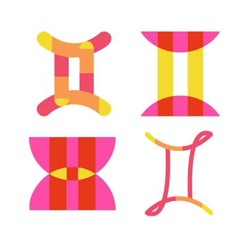 Free Abstract Gemini Sign Clipart Template to Edit Online