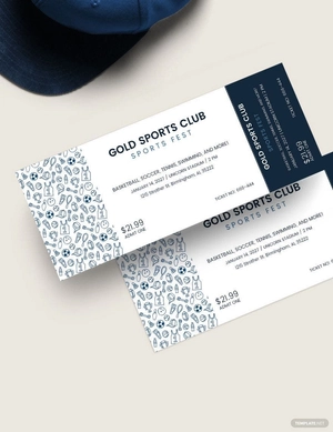 Simple Sports Ticket Template