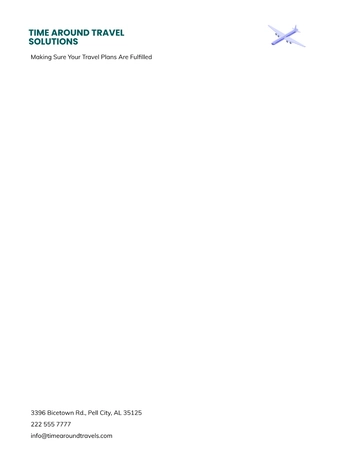 Free Minimalist Travel Letterhead Template to Edit Online