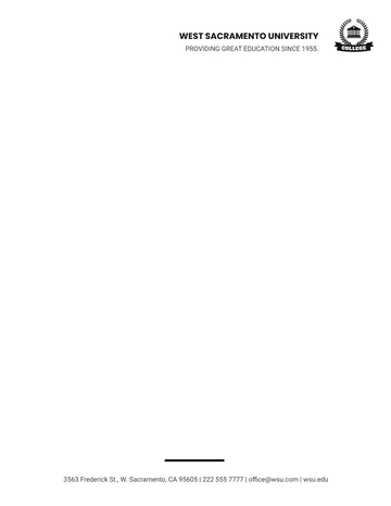 Free Blank University Head Letterhead Template to Edit Online