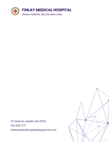 Free Modern Hospital Letterhead Template to Edit Online