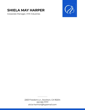 Free Corporate Email Letterhead Template to Edit Online
