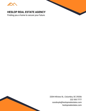 Free Real Estate Email Letterhead Template to Edit Online