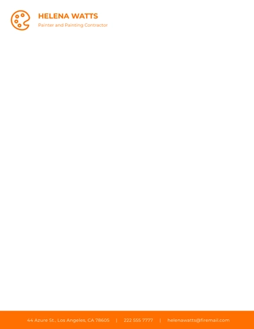 Free Painter Painting Contractor Letterhead Template to Edit Online