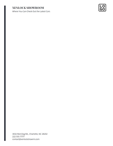 Free Car Showroom Letterhead Template to Edit Online