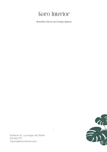 Free Work Letterhead Template to Edit Online