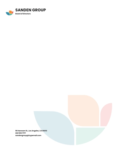 Free Board of Directors Letterhead Template to Edit Online