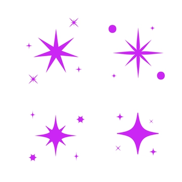 Free Purple Sparkle Clipart Template to Edit Online