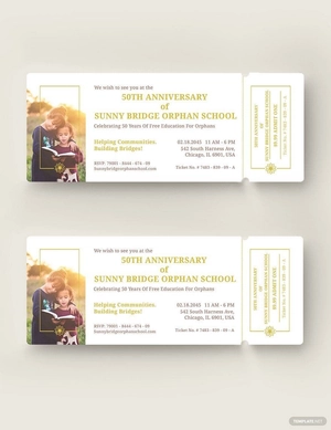 Anniversary Event Ticket Template
