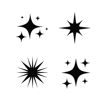 Free Black Sparkle Clipart Template to Edit Online