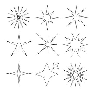 Free Sparkle Outline Clipart Template to Edit Online
