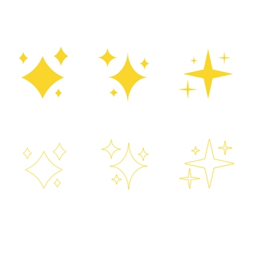 Free Yellow Sparkle Clipart Template to Edit Online